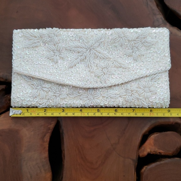 Vintage Hollywood Regency/Mid Century 50s Evening Bag | Cocktail Purse | Sequin - Picture 6 of 7